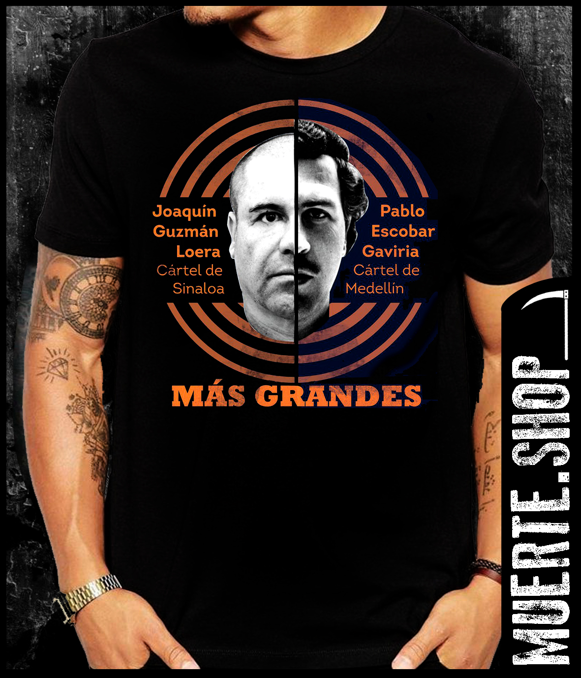 Черна тениска NARCOS MAS GRANDES Черна тениска NARCOS MAS GRANDES